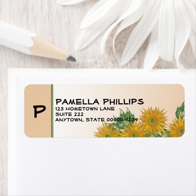 Rustic Floral Art Initial Letter Personalized (Insitu)