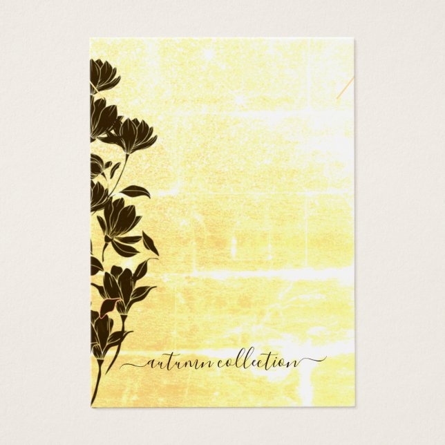 Rustic Floral Autumn Boho Necklace Display Card (Front)