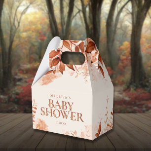 Rustic Floral Autumn Fall Baby Shower Favor Box