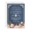 Rustic Floral Blue Chalkboard Formal Wedding