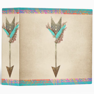 Rustic Floral Bohemian Arrow Binder