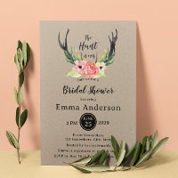 Rustic Floral Boho Hunt is Over Bridal Shower