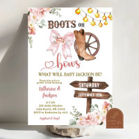 Rustic Floral Boots or Bows Gender Reveal