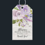 Rustic Floral Bridal Shower Favour Gift Tag<br><div class="desc">Beautiful  purple floral favour gift tag for a spring bridal  shower.  Visit our shop to view our entire spring floral collection!</div>