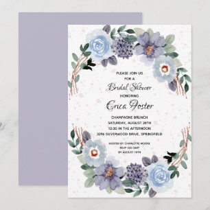 Rustic Floral Bridal Shower Invitation