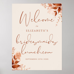 Rustic Floral Bridesmaids Luncheon Welcome Sign