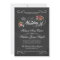 Rustic Floral Chalkboard Wedding Invitations