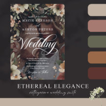 Rustic Floral Cottagecore Picture Overlay Wedding