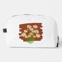 Rustic floral design on brown background