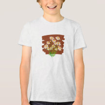 Rustic floral design on brown background