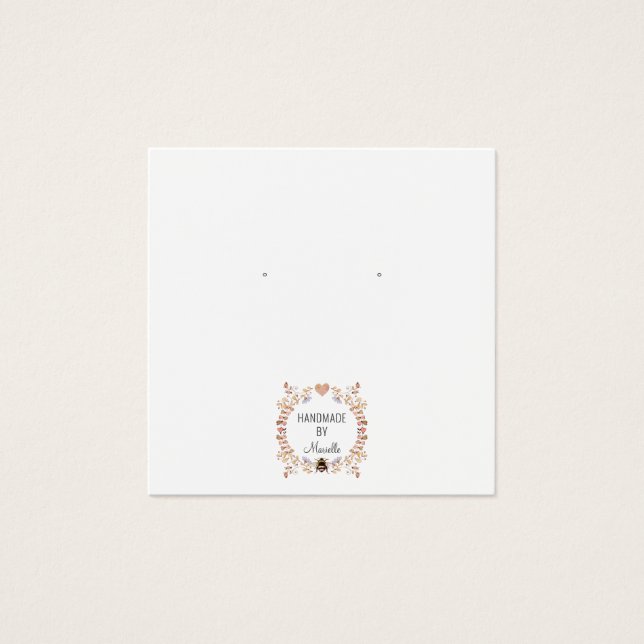 Rustic Floral Earring Earring Jewellery Display Ca (Front)