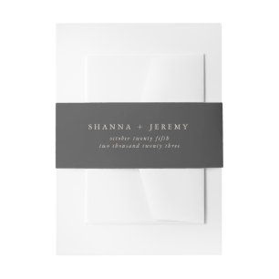 Rustic Floral Elegant Bride + Groom    Invitation  Belly Band