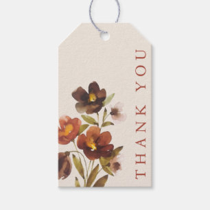 Rustic Floral Elegant Minimal Wedding   Gift Tags