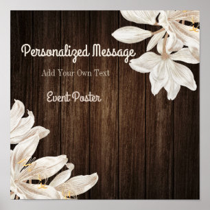 Rustic/Floral Event Poster