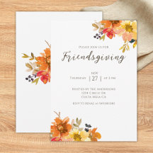 Rustic Floral Friendsgiving Dinner