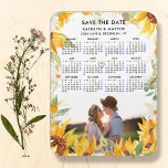 Rustic Floral Greenery Simple Photo Save the Date Magnet<br><div class="desc">Rustic Floral Greenery Simple 'Save the Date' Magnet featuring 2024 Yearly Calendar with a beautiful Photo. Let your family, friends and colleagues know that you have set a date for your wedding celebration with this elegant magnet. To move the Gold Heart shaped marker > click blue ‘Personalize’ > scroll down...</div>