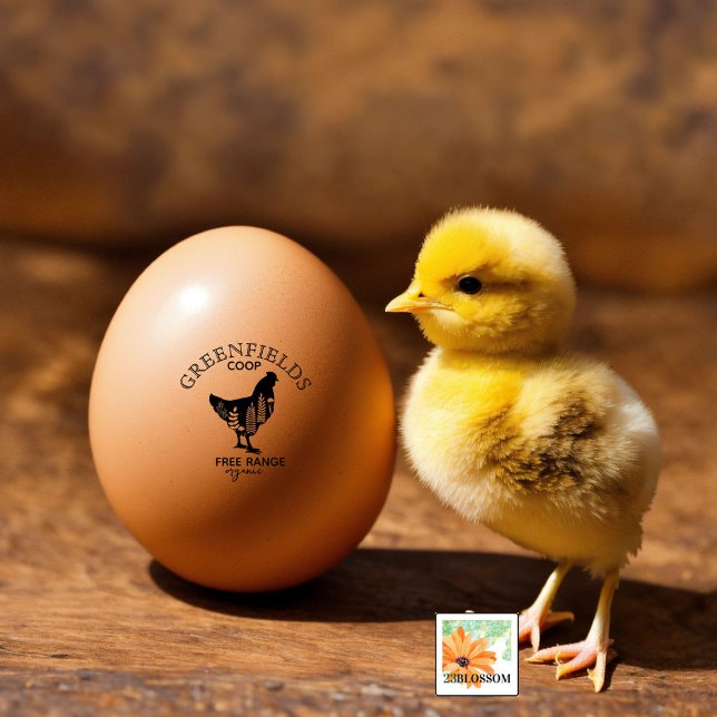 RUSTIC floral hen country farm name Rubber Stamp (Creator Uploaded)