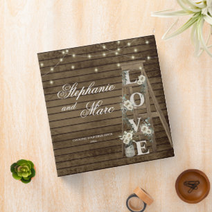 Rustic Floral Ladder and Love Recipe Binder