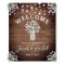 Rustic Floral Mason Jar Lights Welcome Wedding