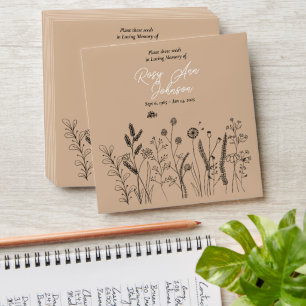 Rustic Floral Memorial Seed Envelope
