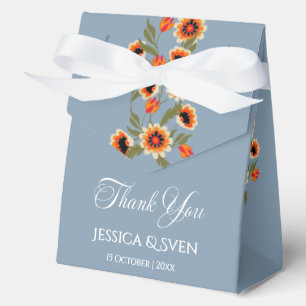 Rustic Floral Scandinavian Folk-Inspired Wedding Favor Box