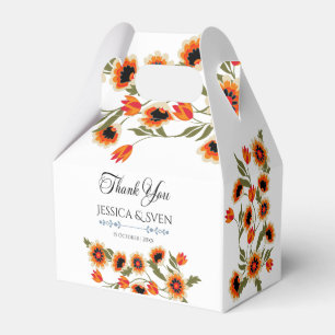 Rustic Floral Scandinavian Folk-Inspired Wedding Favor Box
