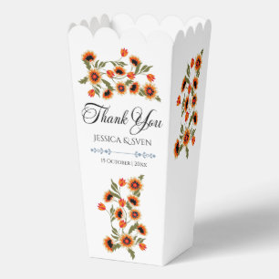 Rustic Floral Scandinavian Folk-Inspired Wedding Favor Box