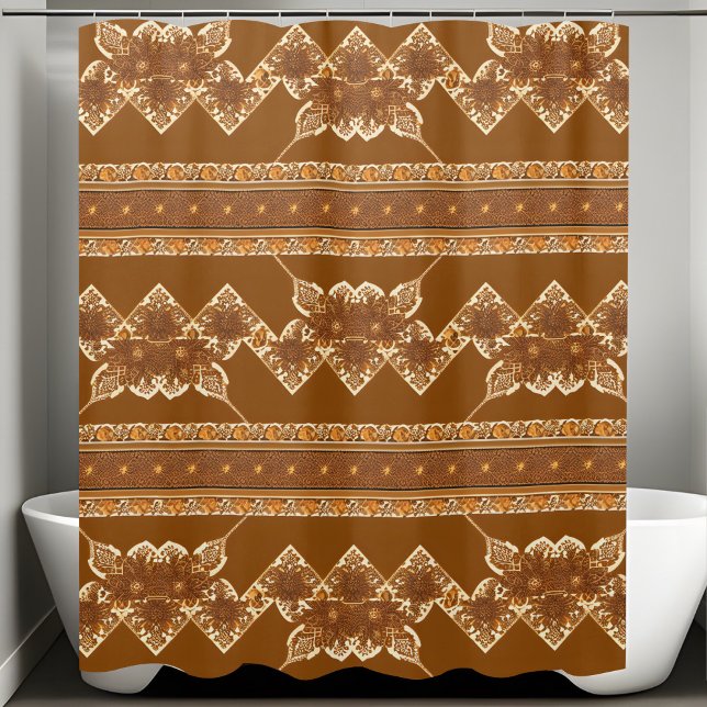 Rustic Floral Shower Curtain Horizontal Style (Creator Uploaded)