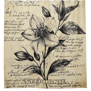 Rustic Floral Sketch with Calligraphy - Aged (5)