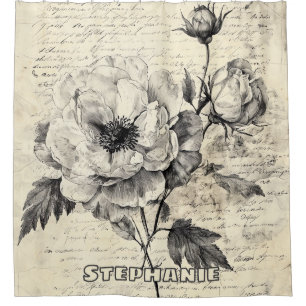 Rustic Floral Sketch with Calligraphy - Aged (7)