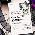 Rustic Floral Skull Shower Invitation<br><div class="desc">This invite is a showstopper! If you're looking for a unique shower invitation for your Fall event then look no further than this rustic floral skull inspired invitation. Featuring a skull surrounded by beautiful Autumn coloured flowers and a white magnolia blossom to complete the frame, this invitation is equals parts...</div>