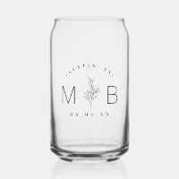 Rustic Floral Stem Wedding Monogram