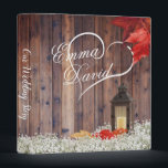 Rustic Floral Vintage Lantern Autumn Wedding Album Binder<br><div class="desc">Rustic Lantern Baby's Breath Floral Autumn Wedding Album.</div>
