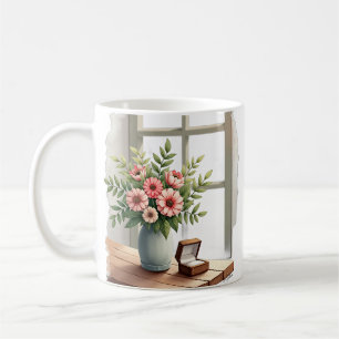 Rustic Floral Wedding Bouquet Vintage Ring Box Bri Coffee Mug