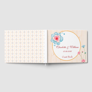 Rustic Floral Wedding Guest Book