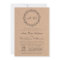 Rustic Floral Wreath Wedding Photo Invitation