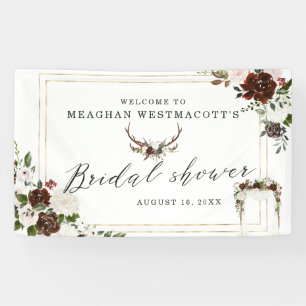 Rustic Florals   Bridal Shower Welcome Banner