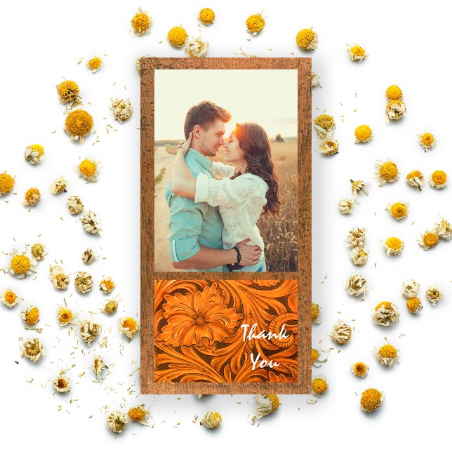 Rustic Flower Country Western Thank You Card (Creator Uploaded)