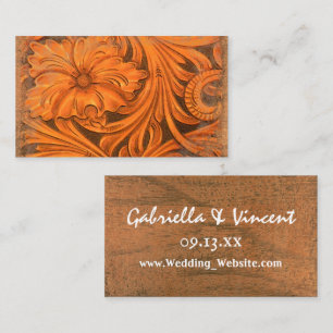 Rustic Flower Country Western Wedding Website Enclosure Card