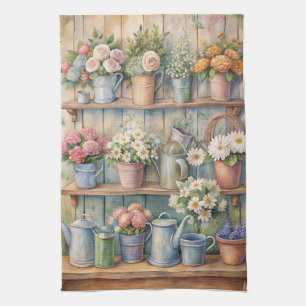 Rustic Flower Market – Vintage Cottagecore Kitchen Towel