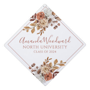 Rustic Flowers Cap Toppers