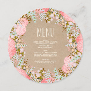 Rustic Flowers Dinner Menu
