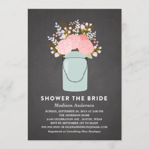 RUSTIC FLOWERS INVITATION DE DOUCHE BRIDALE