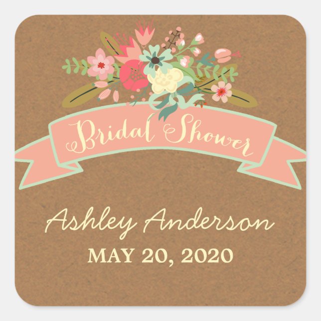 Rustic Flowers | Sticker Fête des mariées (Devant)