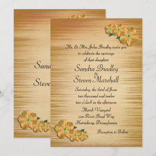 Rustic Flowers Wedding Invitation