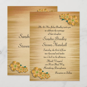 Rustic Flowers Wedding Invitation