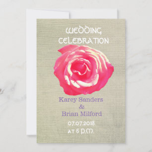 Rustic Flowers Wedding Invitations