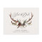 Rustic foliage and antler save the date