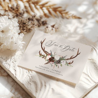 Rustic foliage, floral and stag wedding