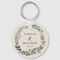 Rustic foliage wreath fall winter wedding party